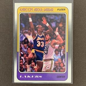 💎AUTHENTIC KAREEM ABDUL JABBAR - VINTAGE 1988 FLEER BASKETBALL CARD - MINT!!